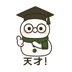 メンカラ緑のスノーマン