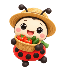 動く！家庭菜園とおすそ分けテントウムシ