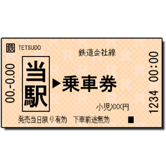 日本の鉄道の切符（小 5）