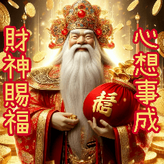 New Year&#39;s speech from the God of Wealth