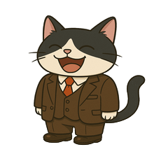 今日も仕事を頑張るネコ