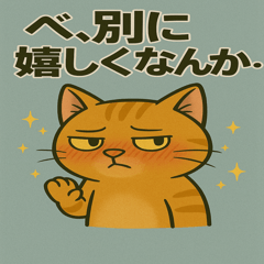 ツンデレ男子猫ちゃあの本音スタンプ。