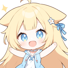 イエロー猫×ピンクの女の子スタンプ