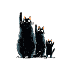 ハナハナの黒猫たち