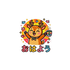 しかちゃんの毎日挨拶スタンプ