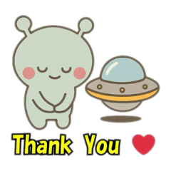 かわいい宇宙人とUFO