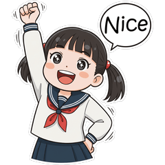 Japanese Schoolgirl Daily Stickers