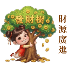 タンタンと過ごす幸せなお正月：財運アップ