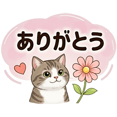 ほっこり優しい猫の敬語スタンプ
