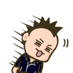 動く！モヒカン頭のおパンクさん