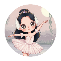 可愛いバレリーナスタンプ☆ロシアバレエ編