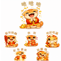 Gecbo New Year Stickers