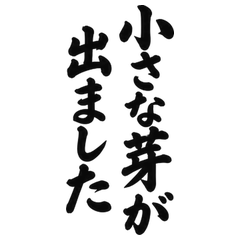 BIG筆文字 家庭菜園の小さな発見