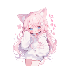 猫耳ピンクヘアの女の子♥