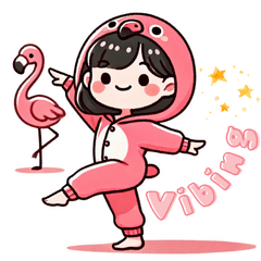 Cute Girl in animal onesie Stickers