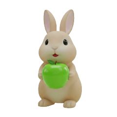 ウサギのはるちゃん 絵だけのスタンプ１