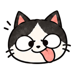 笑顔があやしいハチワレ