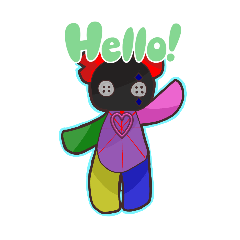 くま…？の人形スタンプ