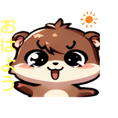 マーモットスタンプ(挨拶系)