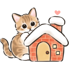 秋冬の毎日☆猫たちのスタンプ