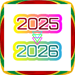 ハデなグラデーションあけおめ-ポップ