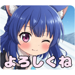 スノーボードスタンプ(あおみ＆やみみ)