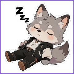 Q-version jacket gray wolf