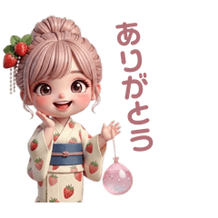 元気いっぱい＊いちご女子＊浴衣編