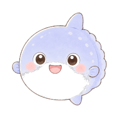 マンボウのほのぼのスタンプ
