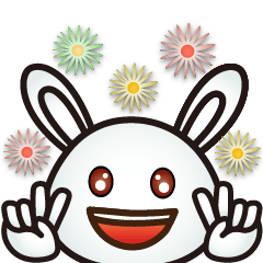Cute white rabbit-useful stickers