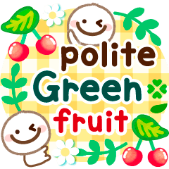 Bosamaru&#39;s green and fruits greeting eng
