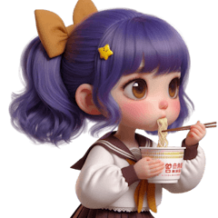 かわいい紫髪の女子高生（NT） v.2