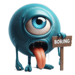 眼球モンスターの一日中白目スタンプ,