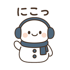 メンカラ青のスノーマン