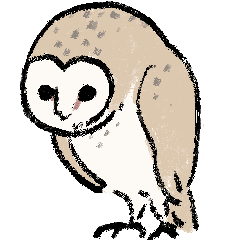 つぶらなひとみのメンフクロウスタンプ