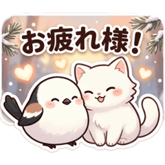 日常的に使えるしろまるとねこまるスタンプ