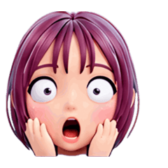 女の子 エフェクト スタンプ 292