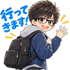 メガネ男子のゆるっと日常スタンプ②