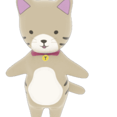 ネコのぽぷちゃんのアニメーションスタンプ