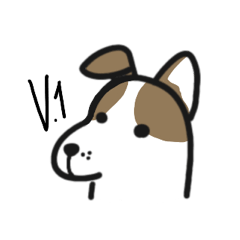 Random dog sticker V01