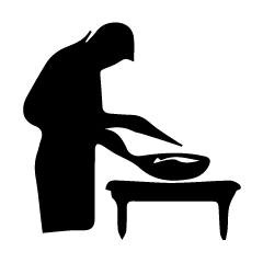 シルエットスタンプ 料理をしている人Vol.1