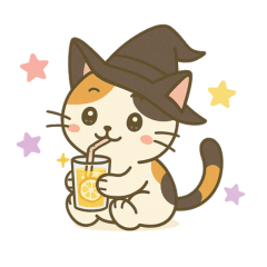 毎日使える魔女ニャンスタンプ