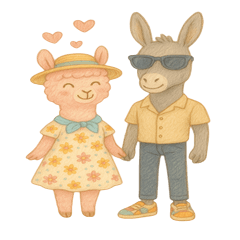 lovely llama and her