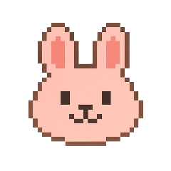 平成レトロ風☆ドット絵☆うさぎ☆ねこ