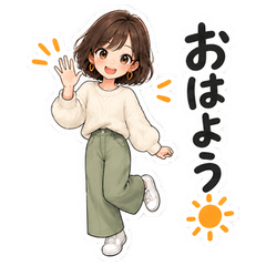 モダン女子の日常リアクションスタンプ