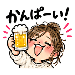 ほろ酔い女子♡飲み会で使えるスタンプ