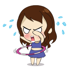 The exercise of plump girl (EN)