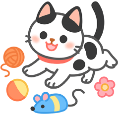 ちょっとかわいいボンボン（ブチ猫）