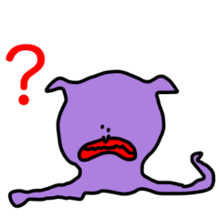 タコみたいな悪魔のスタンプ