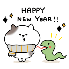 ねこのすけの年末年始スタンプ2025再販